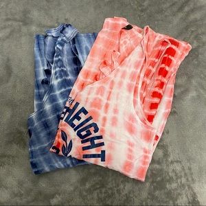 (2) swimsuit coverup shirts, L